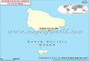 Norfolk Island Outline Map  