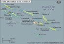 Solomon Islands Latitudeand Longitude Map