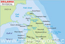 Physical Map of Sri Lanka