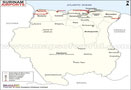 Suriname Airports Map