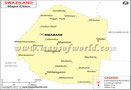 Swaziland Cities Map