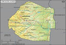 Swaziland Lat long Map