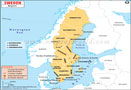 Sweden Airports Map