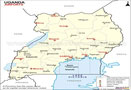 Uganda Airports Map
