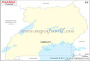 Uganda Outline Map