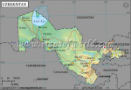 Uzbekistan Lat long Map