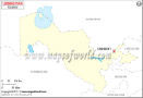 Uzbekistan Outline Map
