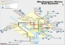 Washington DC Metro Rail Map