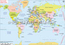 World Map in Slovak