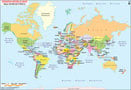 World Map in Spanish