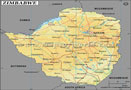 Zimbabwe Lat Long Map