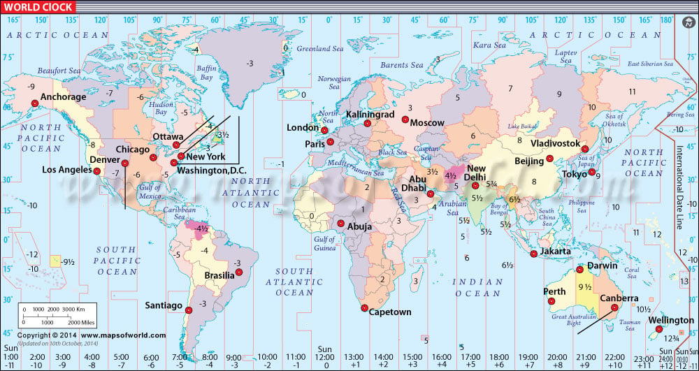 World Clock Map