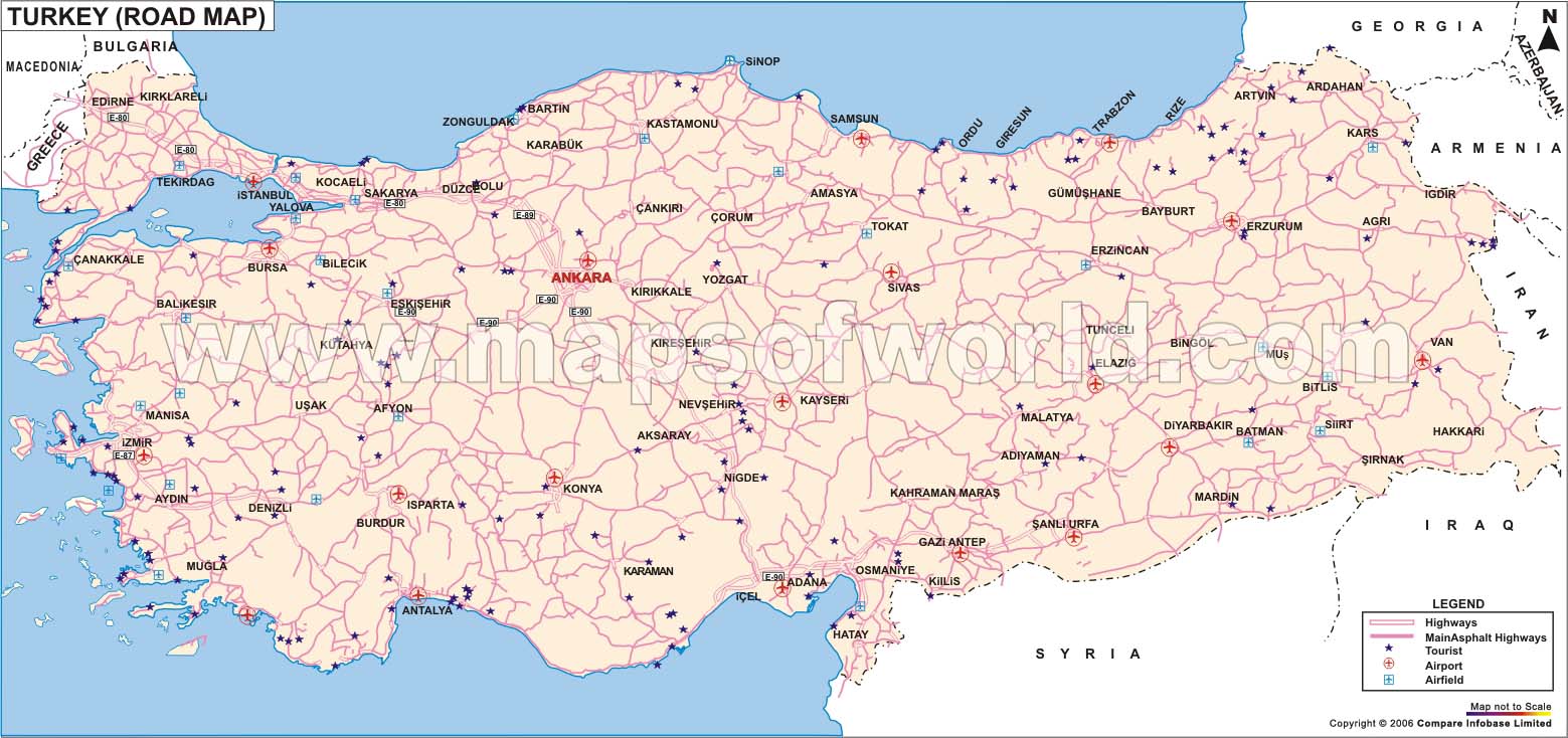 World Map Turkey