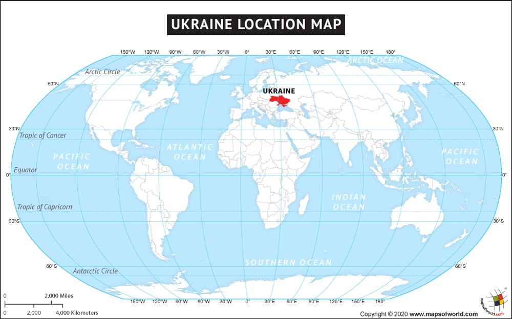 World Map Ukraine