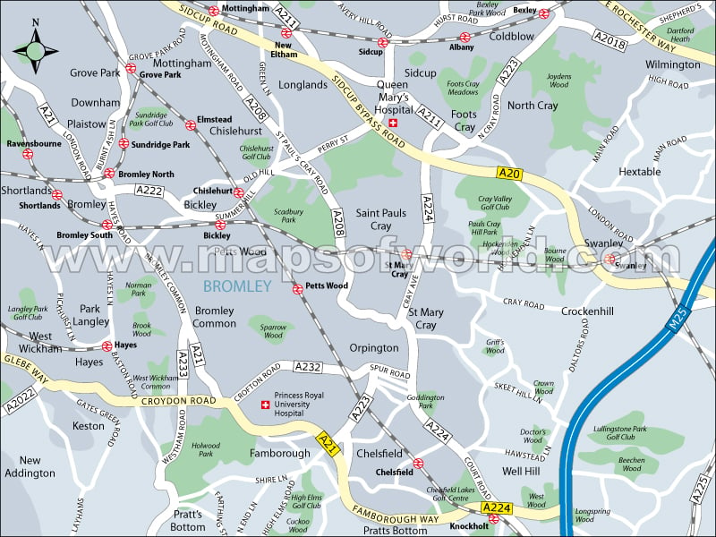london map. Bromley London