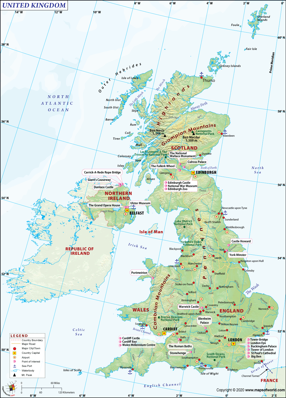 UK Map | Map of UK (United Kingdom)