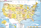 USA Major Cities Digital Map