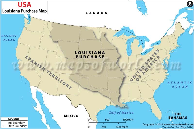 The Louisiana Purchase | Map of Louisiana Purchase