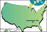 Location Map Of Appalachian 