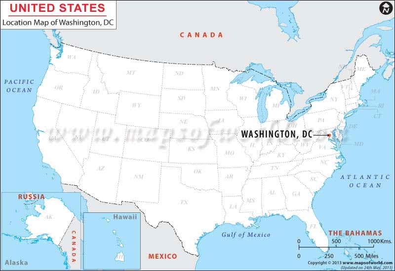 Map Usa Washington Dc Where is Washington DC