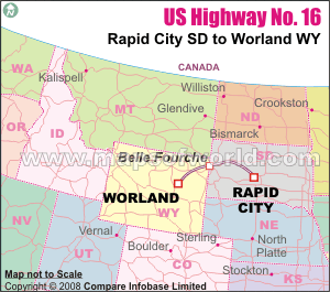US Highway No.16 -Rapid City SD to Worland WY