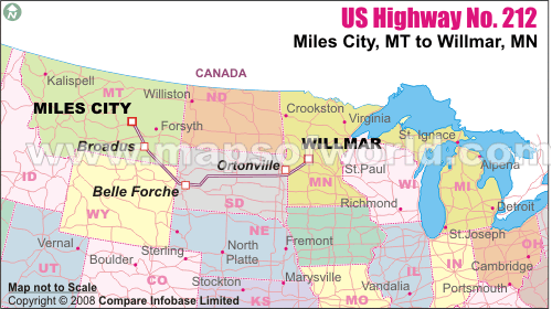 US-Highway-No.212-Miles City, MT to Willmar, MN