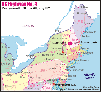 US Highway No.4 - Portsmouth, NH to Albany, NY