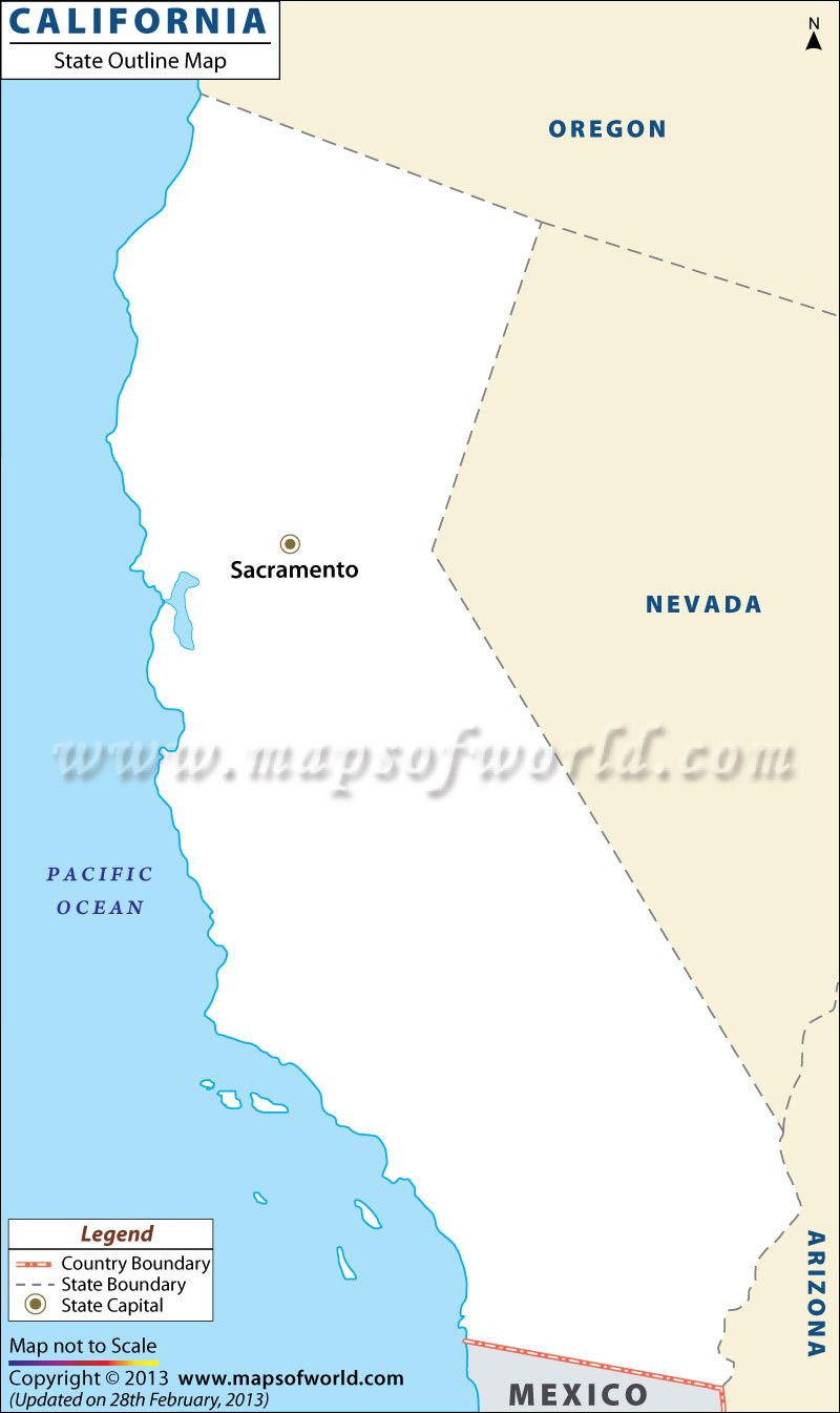 new york state outline map. California Outline Map