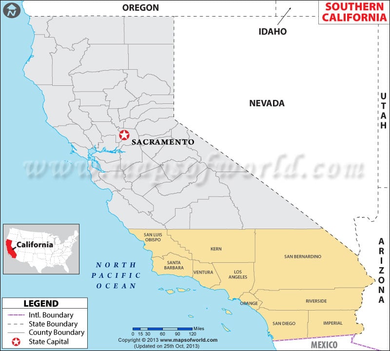 Image result for southern california map