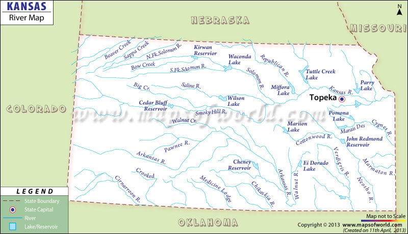 missouri map with cities. Kansas River Map