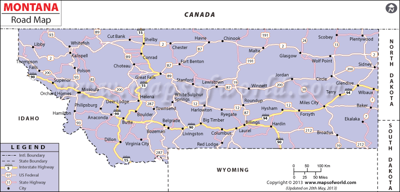 montana maps print