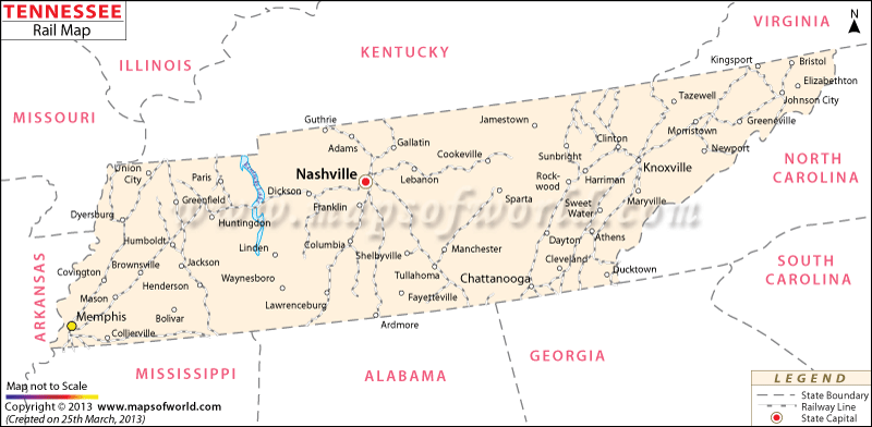 Usa Map Tennessee