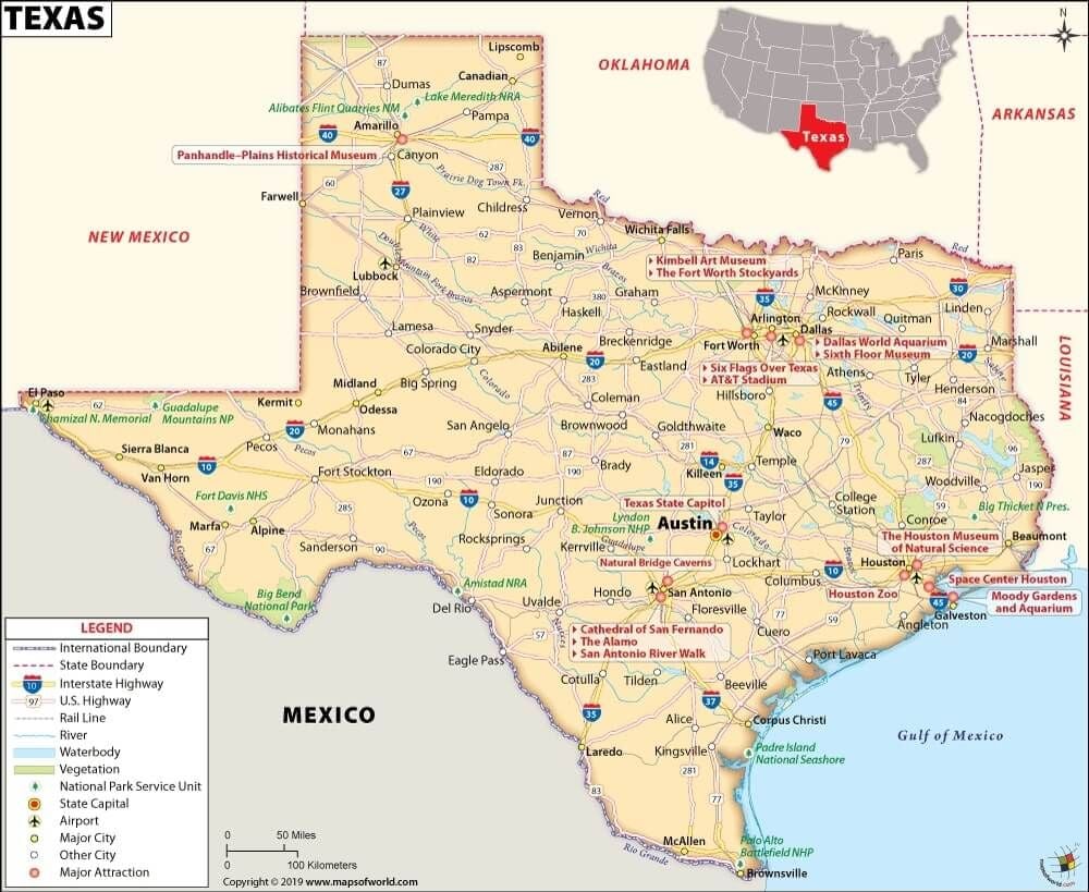 Map Of Texas Rivers