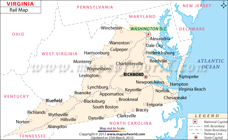 Usa Map Virginia
