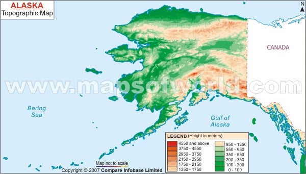 map of alaska with cities. Alaska Topo Map