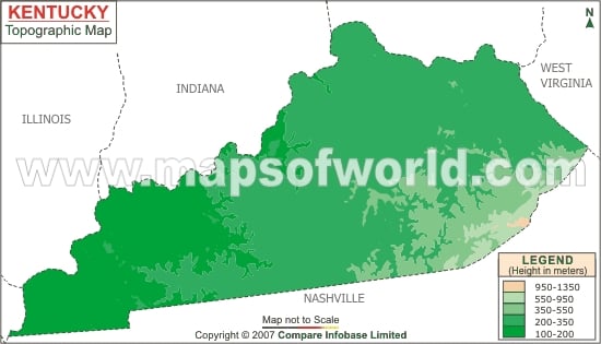blank maps of kentucky. Kentucky Topo Map