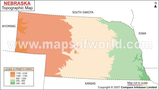 Nebraska Topographic Map