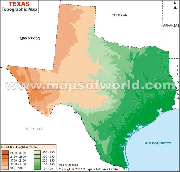 Topographical Map Of Europe. Texas Topo Map
