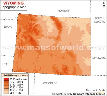 Wyoming  on Wyoming Topographic Maps