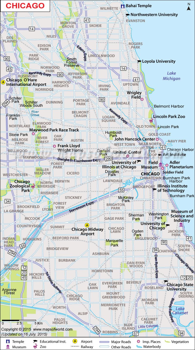 Usa Map Chicago