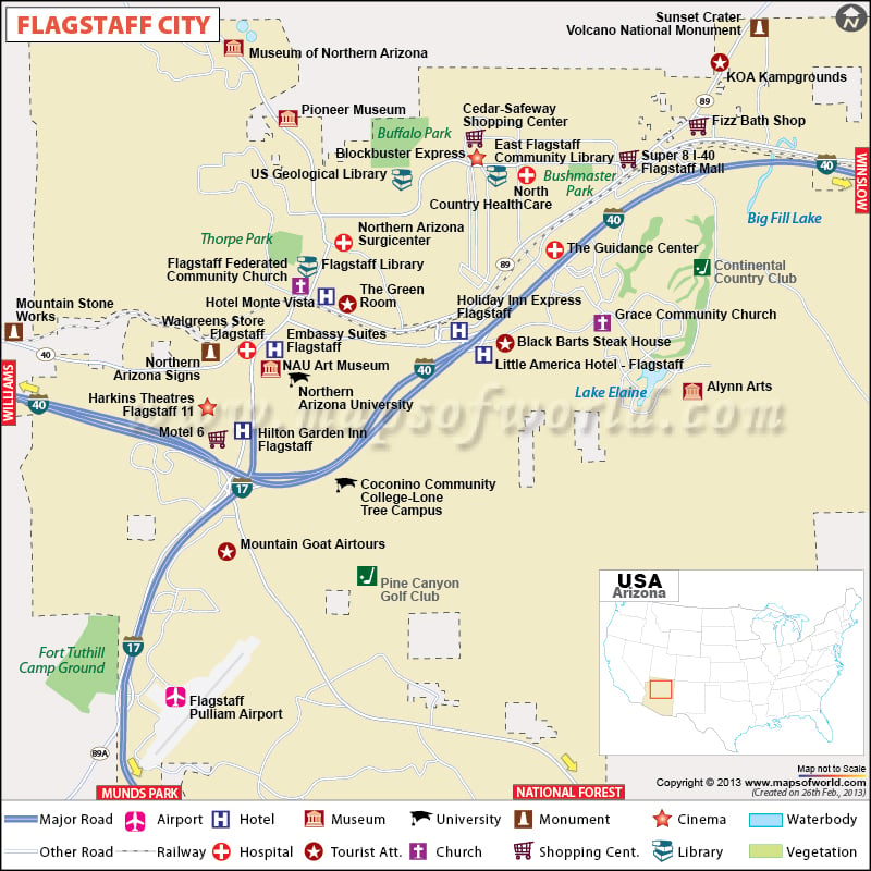 Flagstaff Map | City Map of Flagstaff