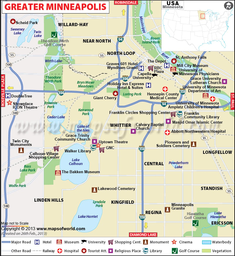 Greater Minneapolis Map | City Map of Greater Minneapolis