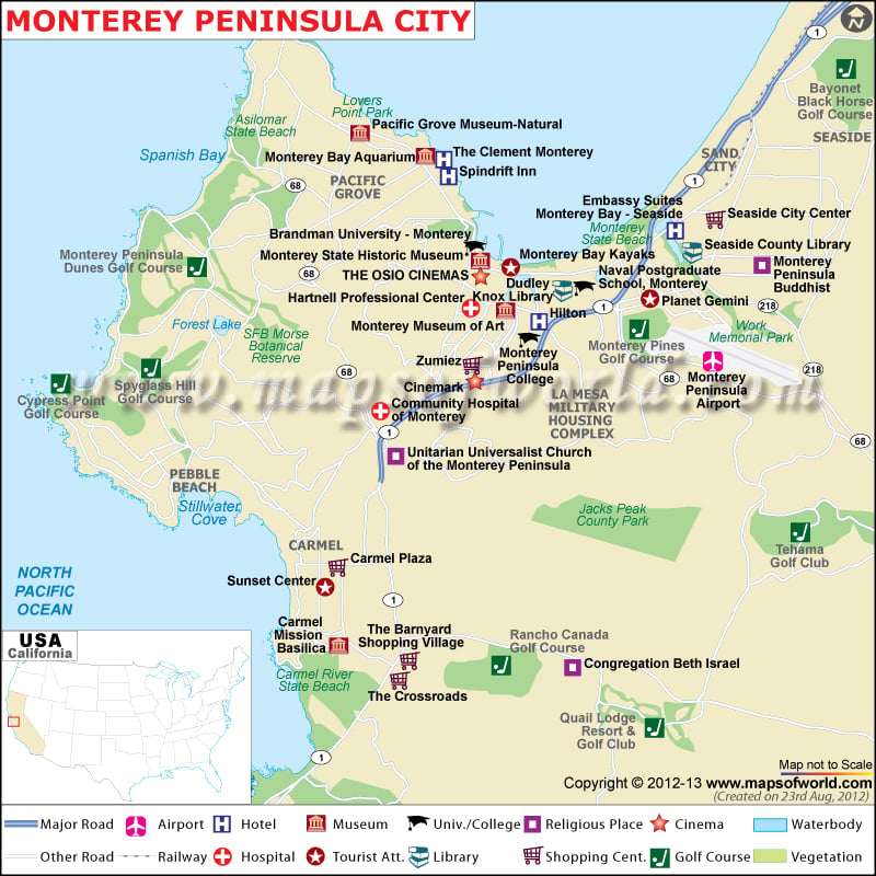 Montery Peninsula Map | Maps