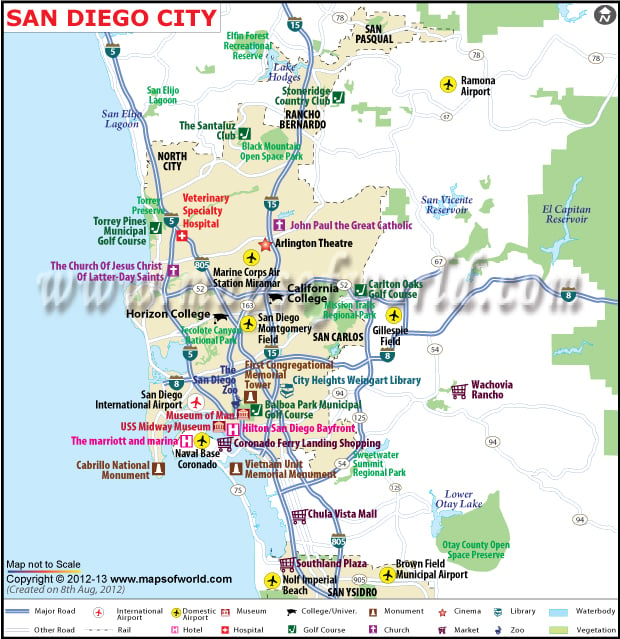 Us Map San Diego