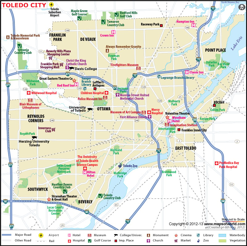Toledo Map | City Map of Toledo, Ohio