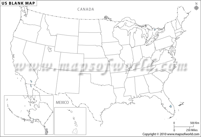 blank map of mexico states. USA States and Capital Map