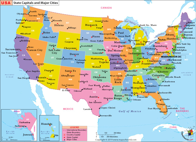 Maps Usa Map With Cities United States
