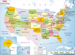 detailed map of usa with states and. USA States Map