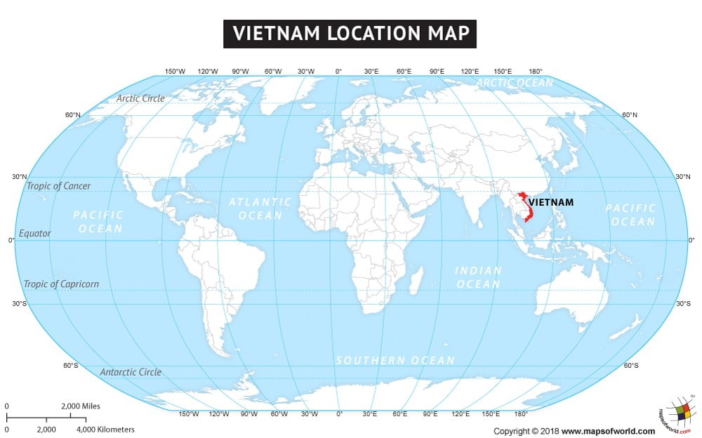 World Map Vietnam