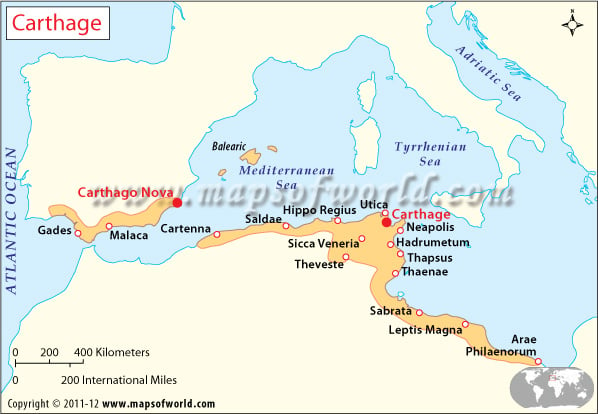 Carthage On Map